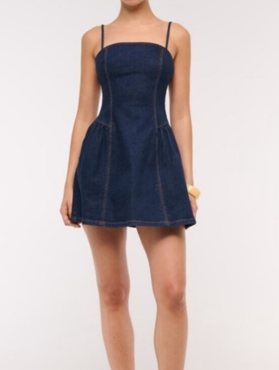 Abercrombie & Fitch Dresses & Skirts - Abercrombie And Fitch Drop Waist Denim Mini Dress Size Medium